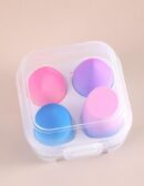 Pack of 4 – Beauty Blender with Plastic Case (random color)