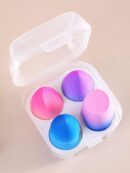 Pack of 4 – Beauty Blender with Plastic Case (random color)