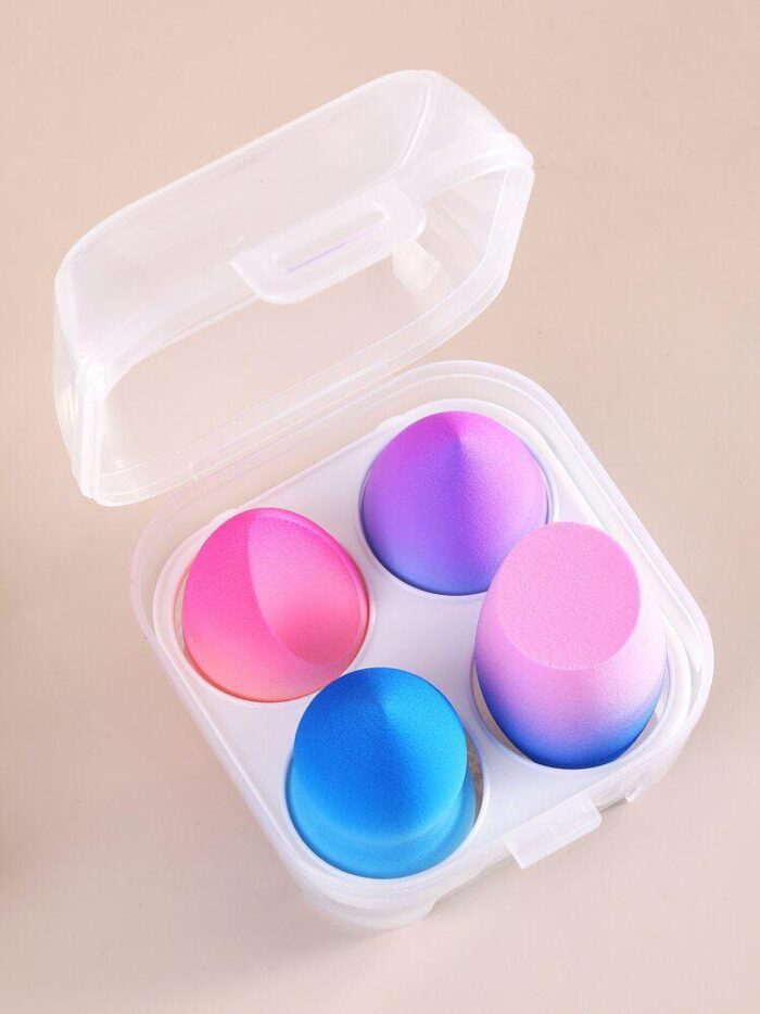 Pack of 4 – Beauty Blender with Plastic Case (random color) - Image 7