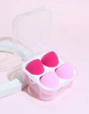 Pack of 4 – Beauty Blender with Plastic Case (random color)