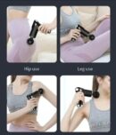 Compact Power Massager Gun with 6 Interchangable heads CY-002