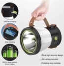 Emergency Light Multifunctional Camping Lantern Lamp, Black and White - ZJ-1158