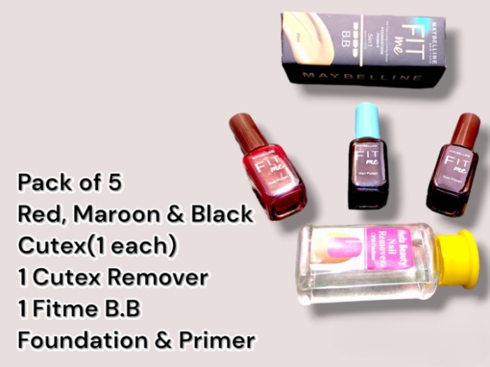 5 in 1 makeup Beauty deal  Nail Polish, Nail Polish Remover, Foundation, Primer - Image 4