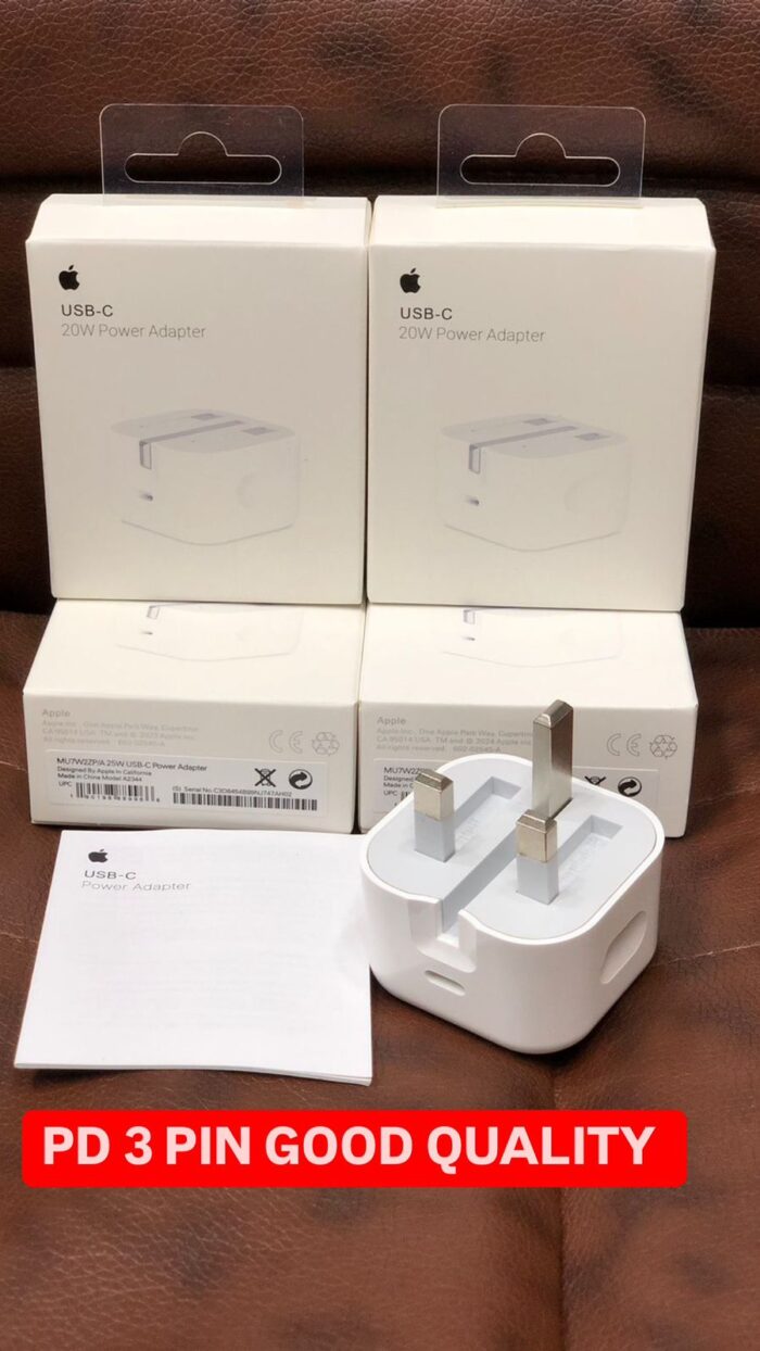 3 Pin Plug 20W USB-C Power Adapter  Fast Charging Type C Pd Charger - Image 2