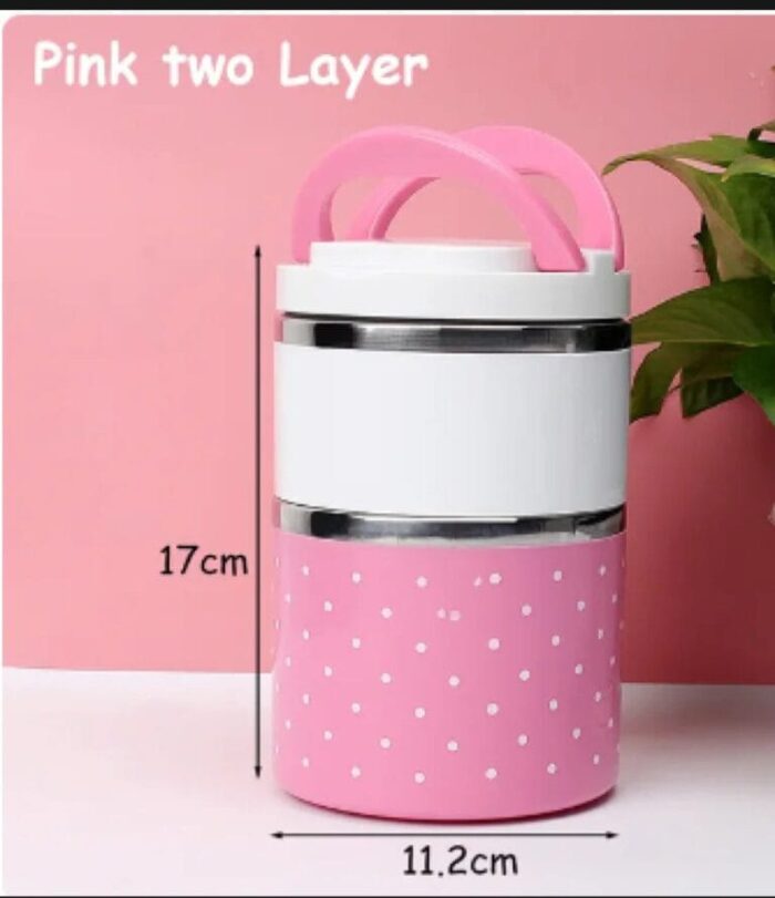 Lunch Box 2 Layer   For Kids and Adults (random color) - Image 14