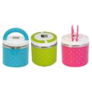 Stainless Steel Single Layered Lunch Box  For Kids and Adults (random color)