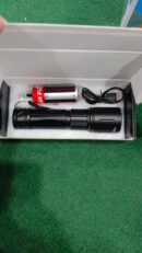 Portable LED flashlight, 3 light intensity modes, USB,