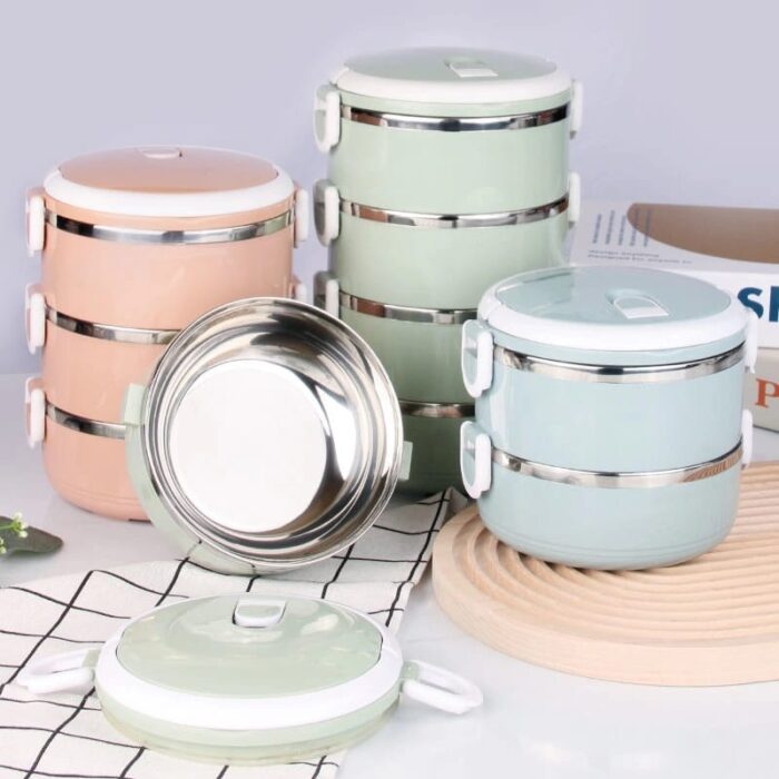 Multi-Layer Heat Preservation Leakproof Stainless Steel Lunch Box Food Container  (random color) - Image 3