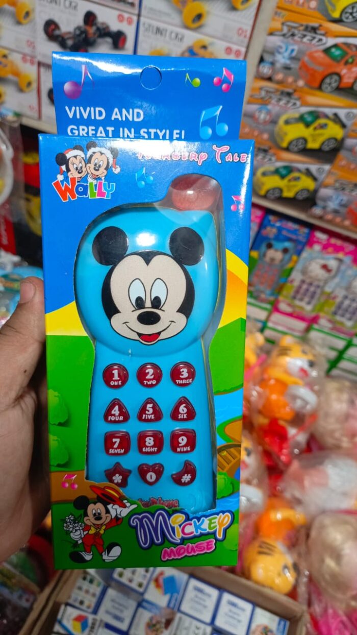 Micky Mouse Musical Toy Phone for Kids(Random color) - Image 3