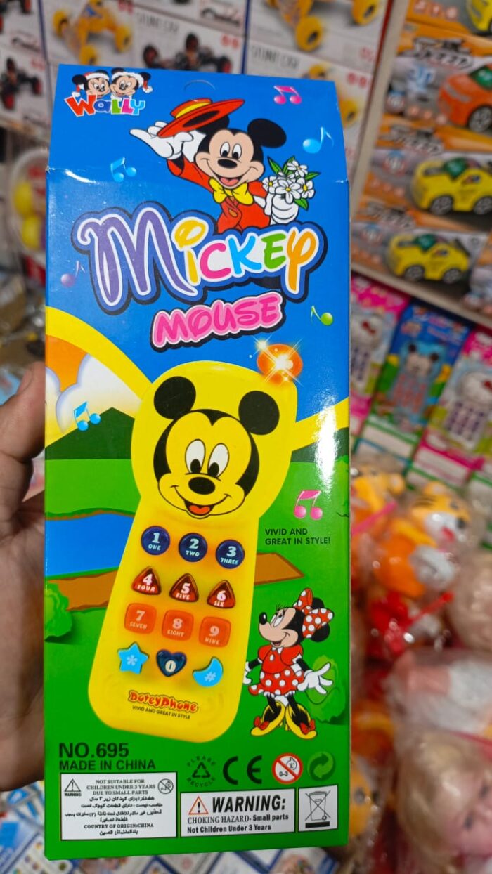 Micky Mouse Musical Toy Phone for Kids(Random color) - Image 4