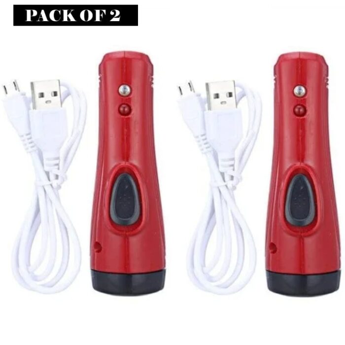 Pack Of 2  Portable Super Bright USB Rechargeable Multifunction Flashlights SD-8670 - Image 8