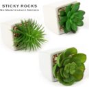 Mini plant Artificial Flowers Decoration | Artificial Plants Ball for Home (1 pc Square shape)