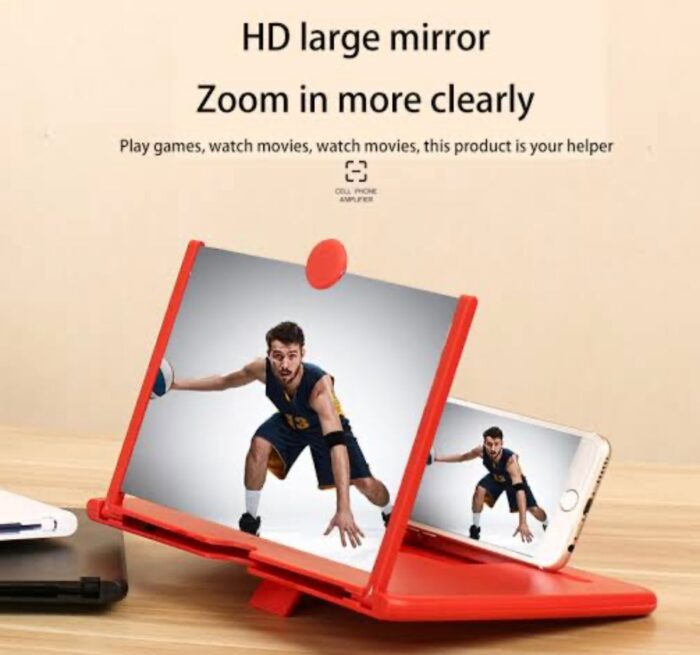 Universal Mobile Phone Screen Magnifier Stick Holder 3D HD Enlarged Screen Mobile Phone(8 inches)