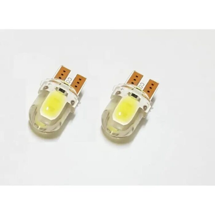 Pack of 2  T10 COB LED Bulbs Silicone Parking LED. 12v DC. Color White