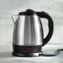 Electric Kettle, 2.0 Litre, 1500W, Auto Fast Boil Feature, 360 degree Rotating Base, Safety Lid With Locking Mechanism (Silver)