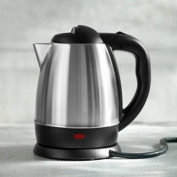 Electric Kettle, 2.0 Litre, 1500W, Auto Fast Boil Feature, 360 degree Rotating Base, Safety Lid With Locking Mechanism (Silver) - Image 2