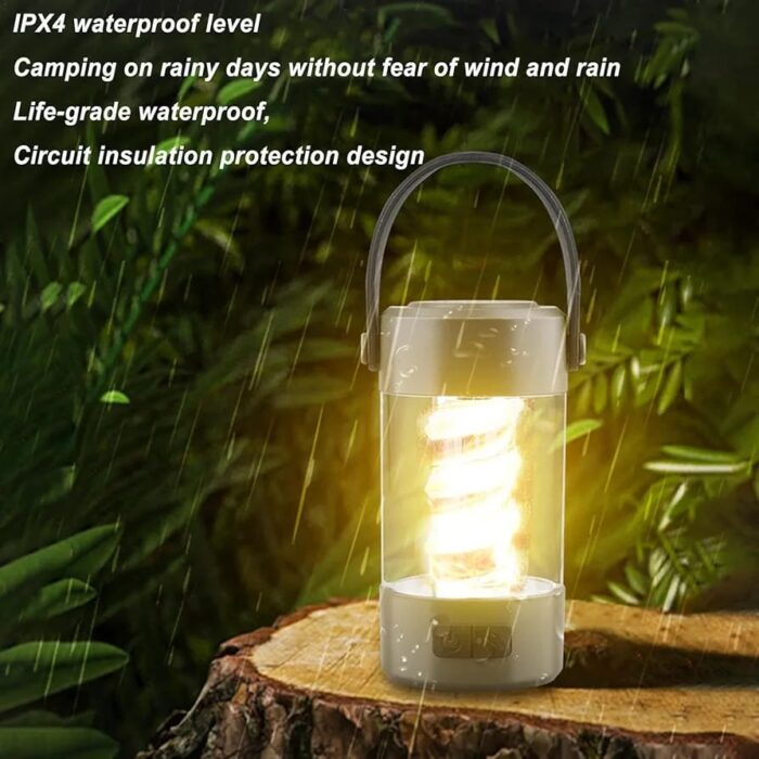 Wireless Speaker Lantern - Bluetoooth Camping RechargeableLight, Outdoor Stereo Lantern | Portable LED Lamp with Wireless Speaker, Waterproof Speaker with Built in Light for Camping Hiking Outdoors - Image 4