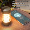 Wireless Speaker Lantern - Bluetoooth Camping RechargeableLight, Outdoor Stereo Lantern | Portable LED Lamp with Wireless Speaker, Waterproof Speaker with Built in Light for Camping Hiking Outdoors