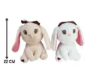 Princess style Bow Bunny Rabbit Plushie | Fluffy & Soft Stuffed Animal Plush Toy For Kids - 22 CM (Random color)