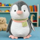 Scarf Penguin Plush Figure | Fluffy & Soft Stuffed Animal Penguin Plush Toy For Kids - 25 CM