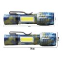 Torch Metal Body Mini Flashlight Rechargeable with COB Light